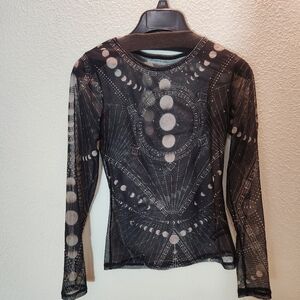 Blackmilk Celestial Sheer Long Sleeve Top